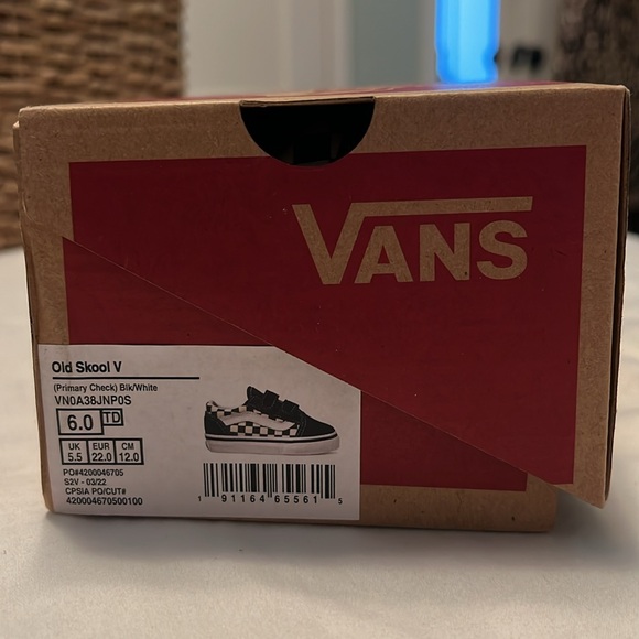 Toddler Old Skool V Primary Check Shoe Size 6 - Picture 3 of 5